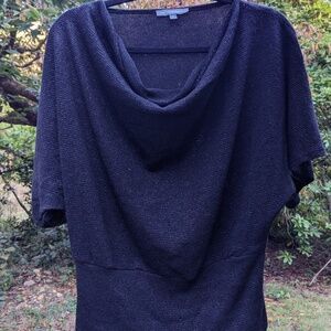 NY Collection Black Shimmering Top Size S Small